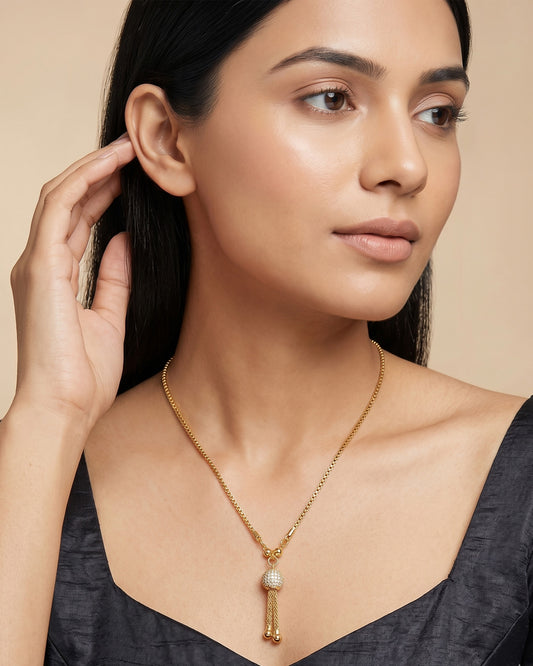 Golden Tassel Drop Pendant Chain