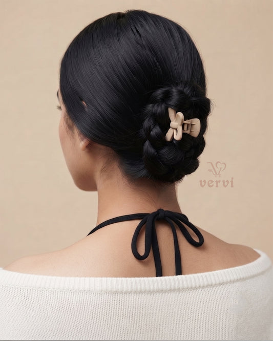 Korean Bow Hair Claw Clip (Pack of 6)