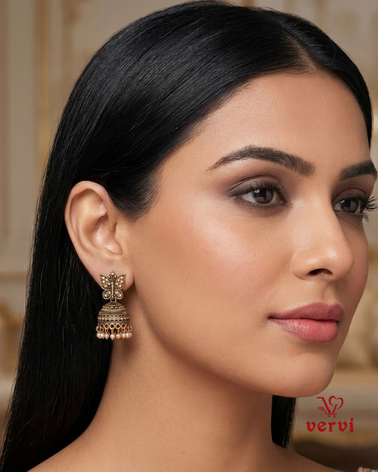 Elegant Butterfly Drop Jhumka