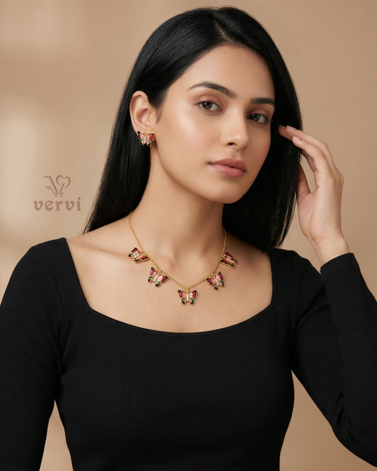 Enchanted Butterfly Necklace Set