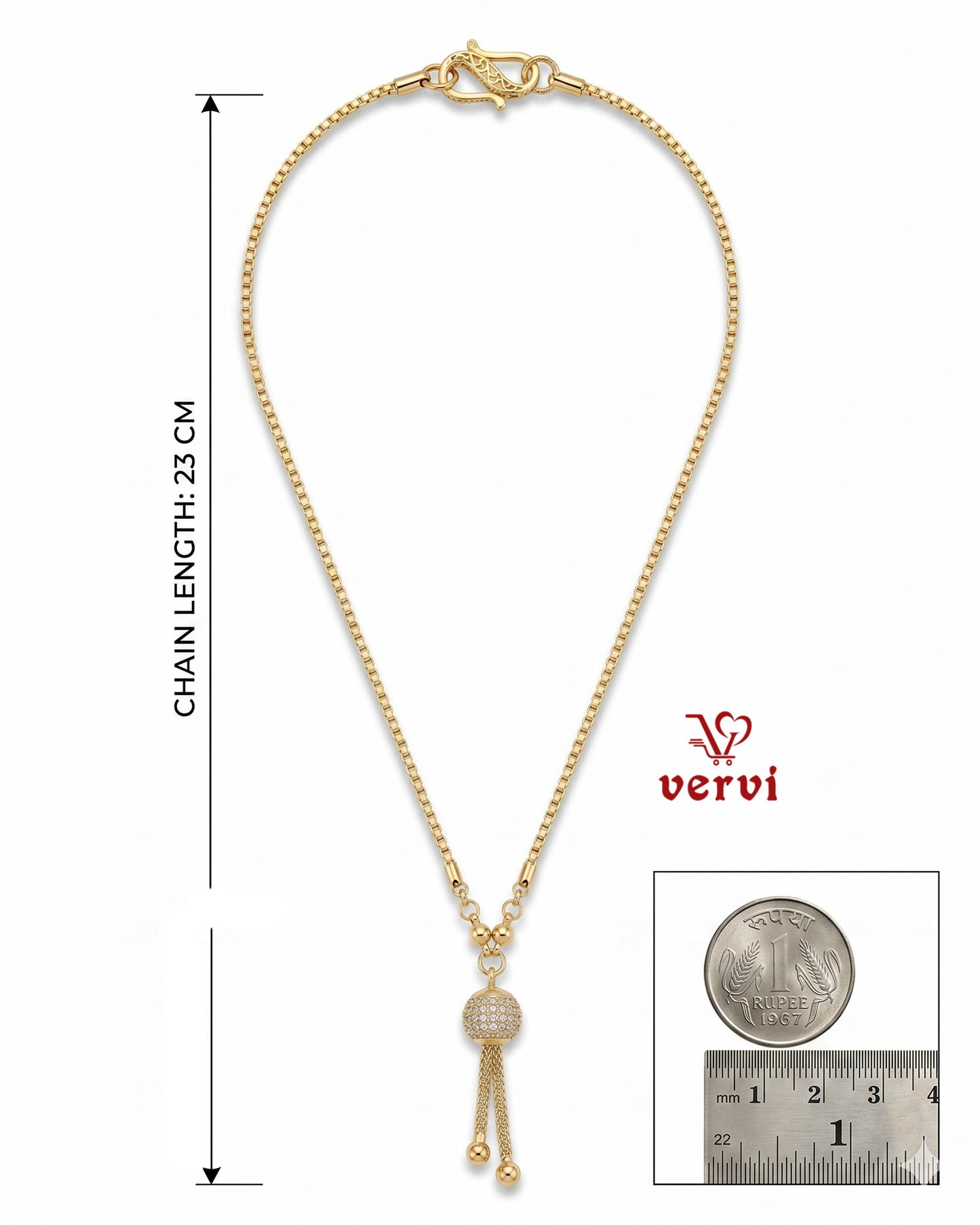 Golden Tassel Drop Pendant Chain