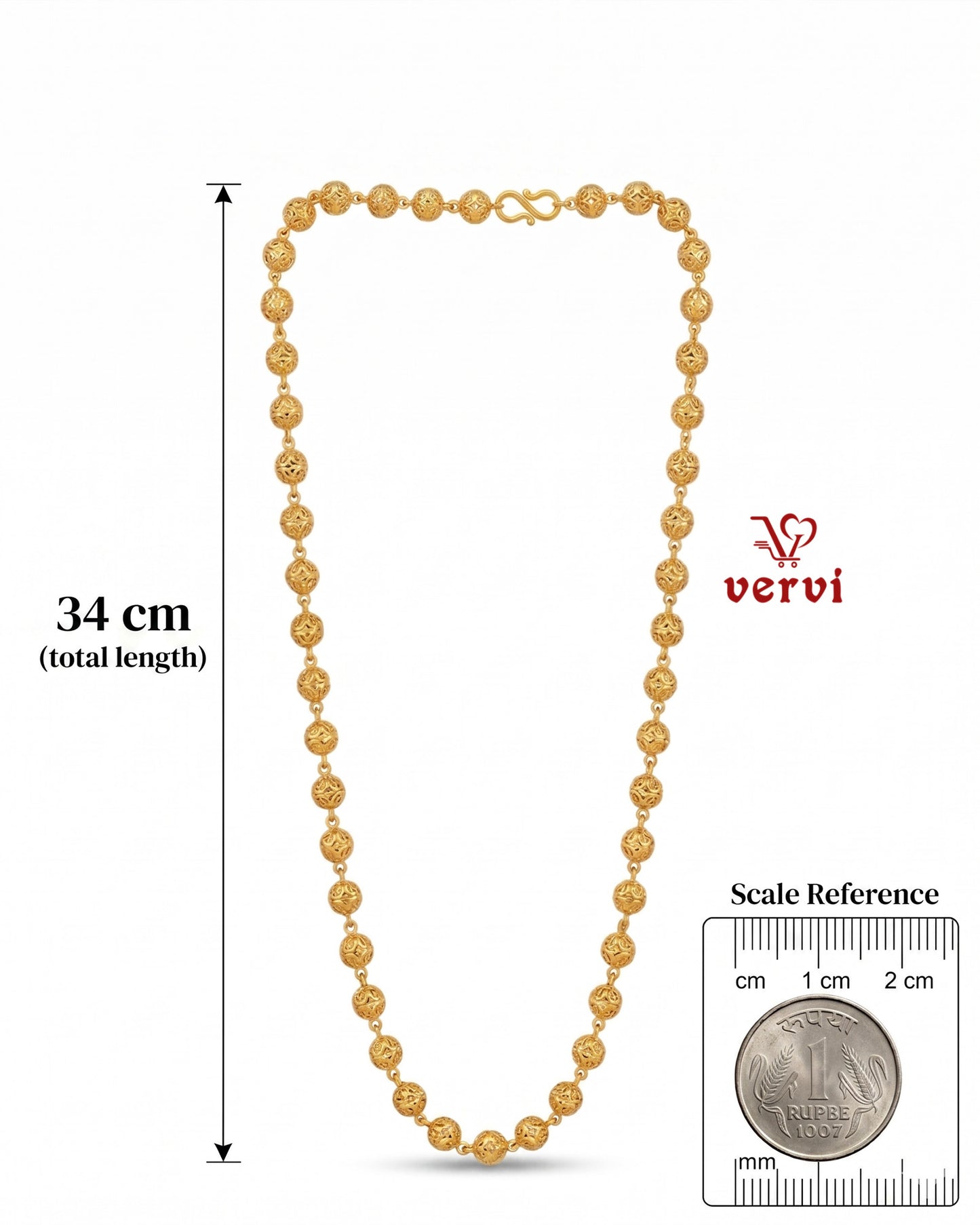 Heritage Bead Gold Chain