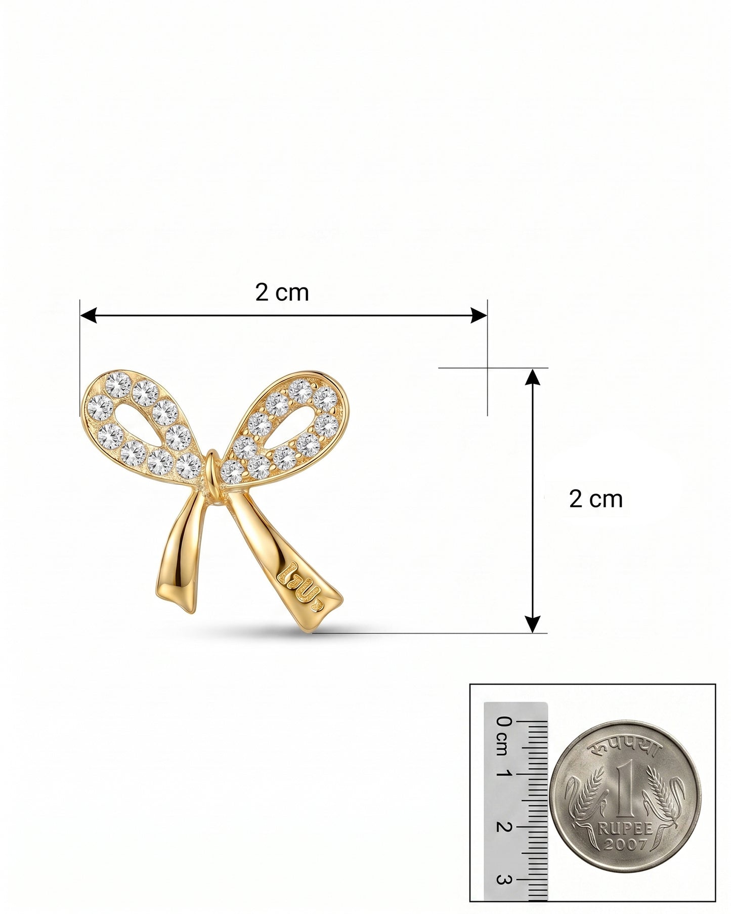 Crystal Bow Stud Earrings