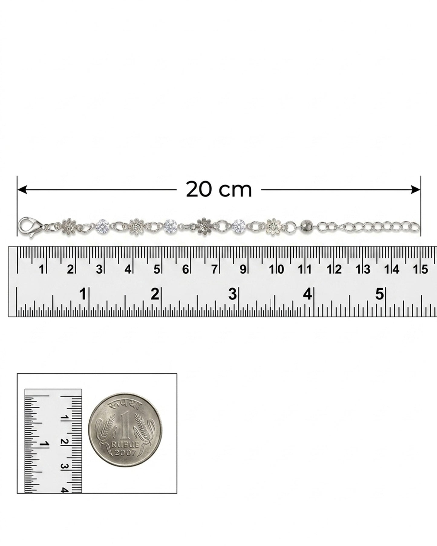 Silver Floral Bracelet