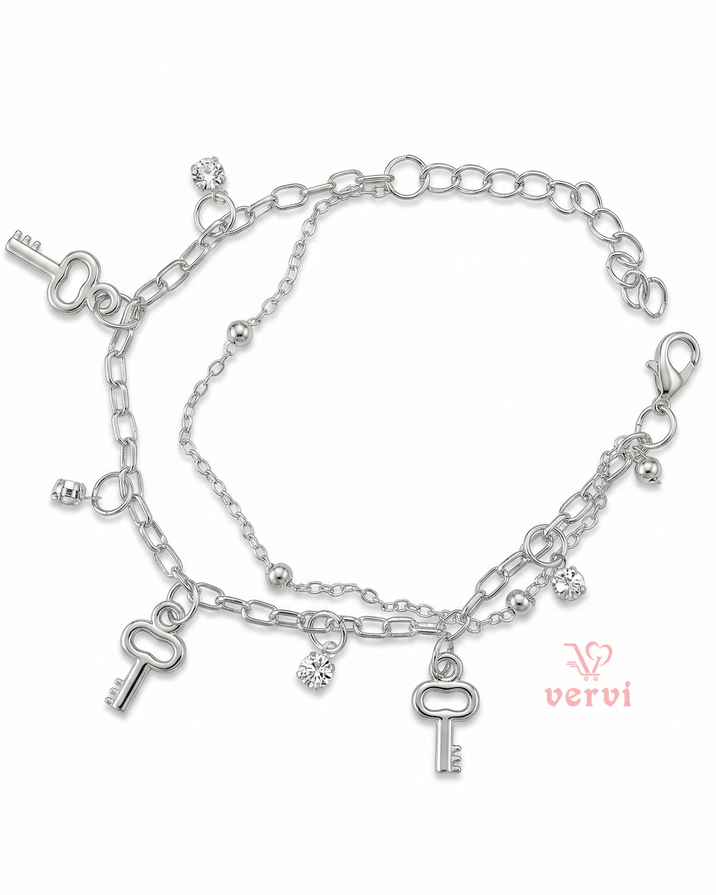 Silver Key Bracelet