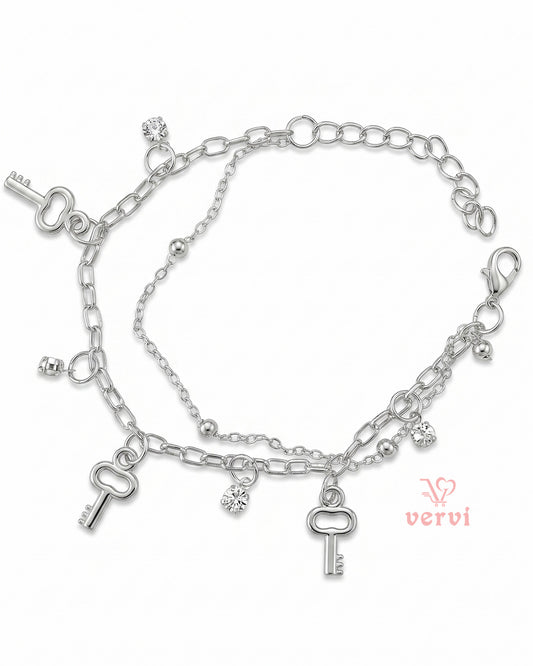 Silver Key Bracelet