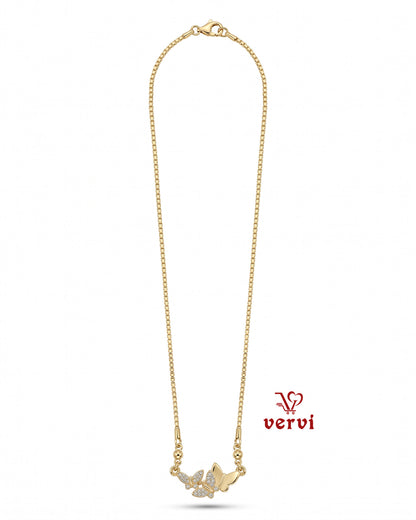 Butterfly Sparkle Pendant Chain