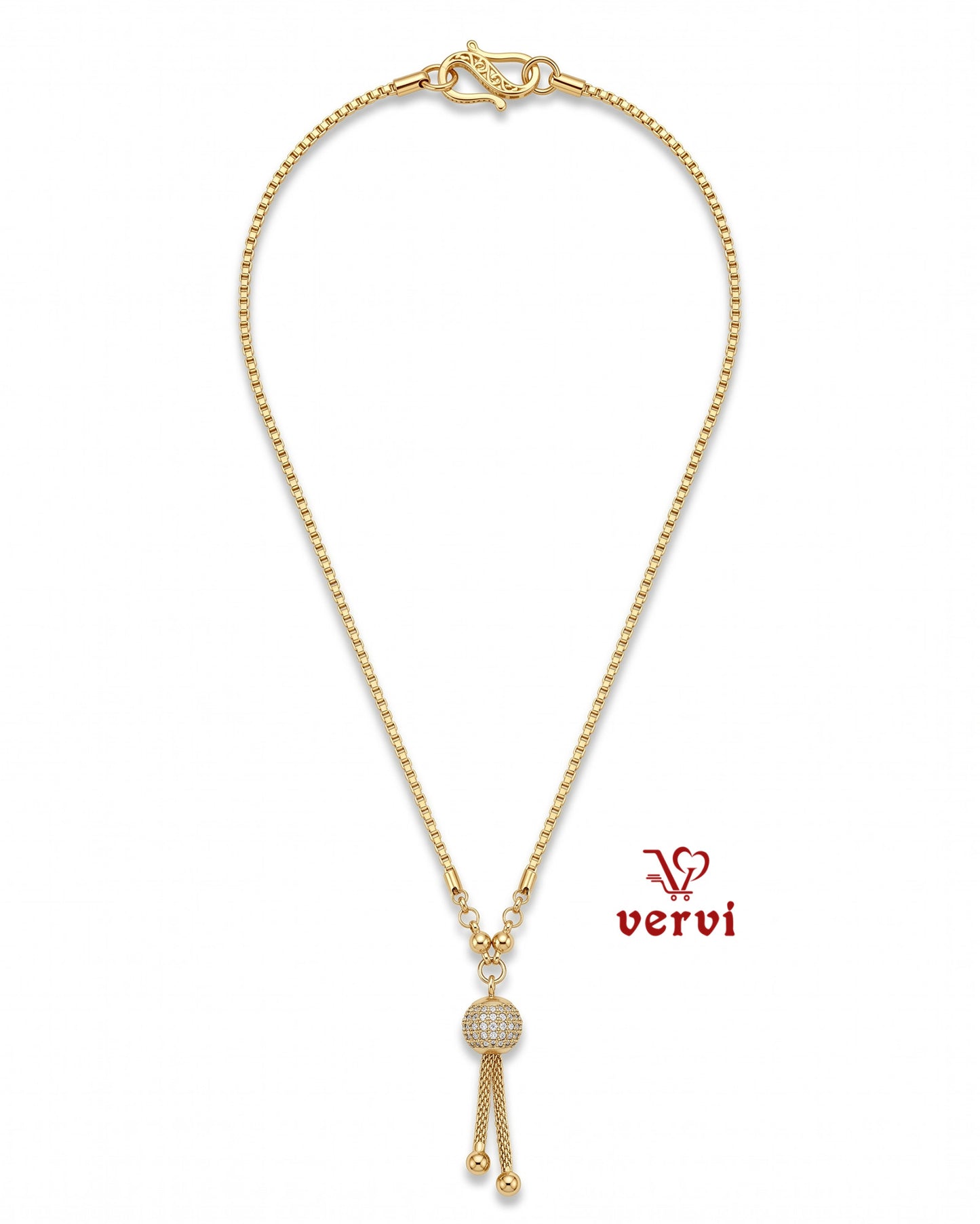 Golden Tassel Drop Pendant Chain