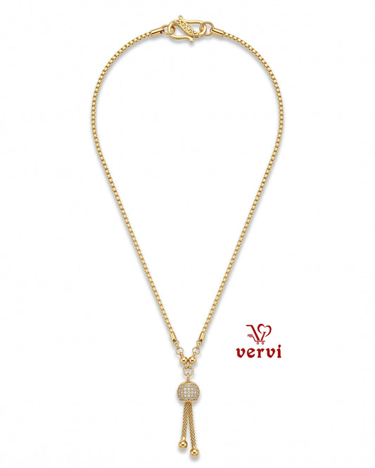 Golden Tassel Drop Pendant Chain