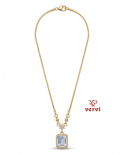 Crystal Cut Pendant Chain