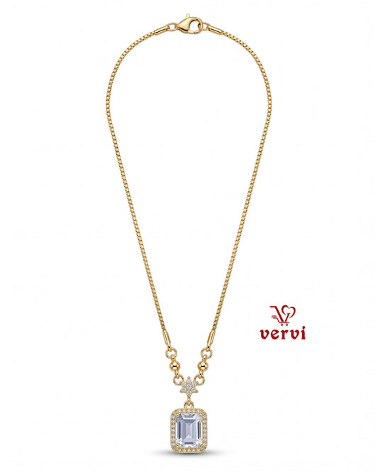 Crystal Cut Pendant Chain