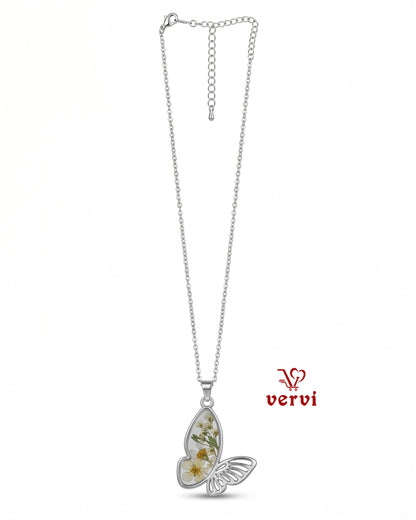 Wildflower Butterfly Pendant Chain