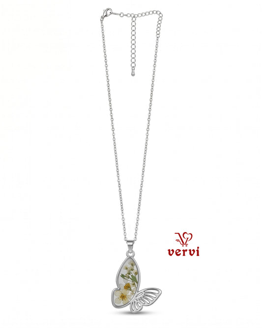 Wildflower Butterfly Pendant Chain