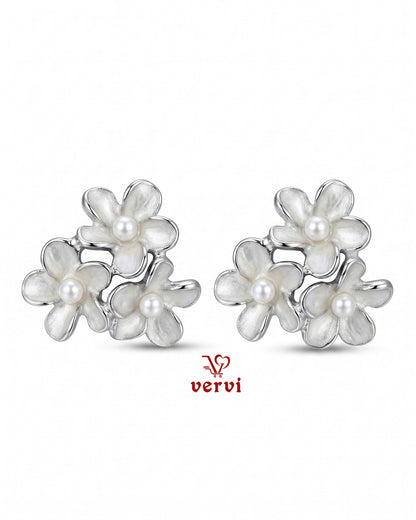 Tri Floral blossoms Studs