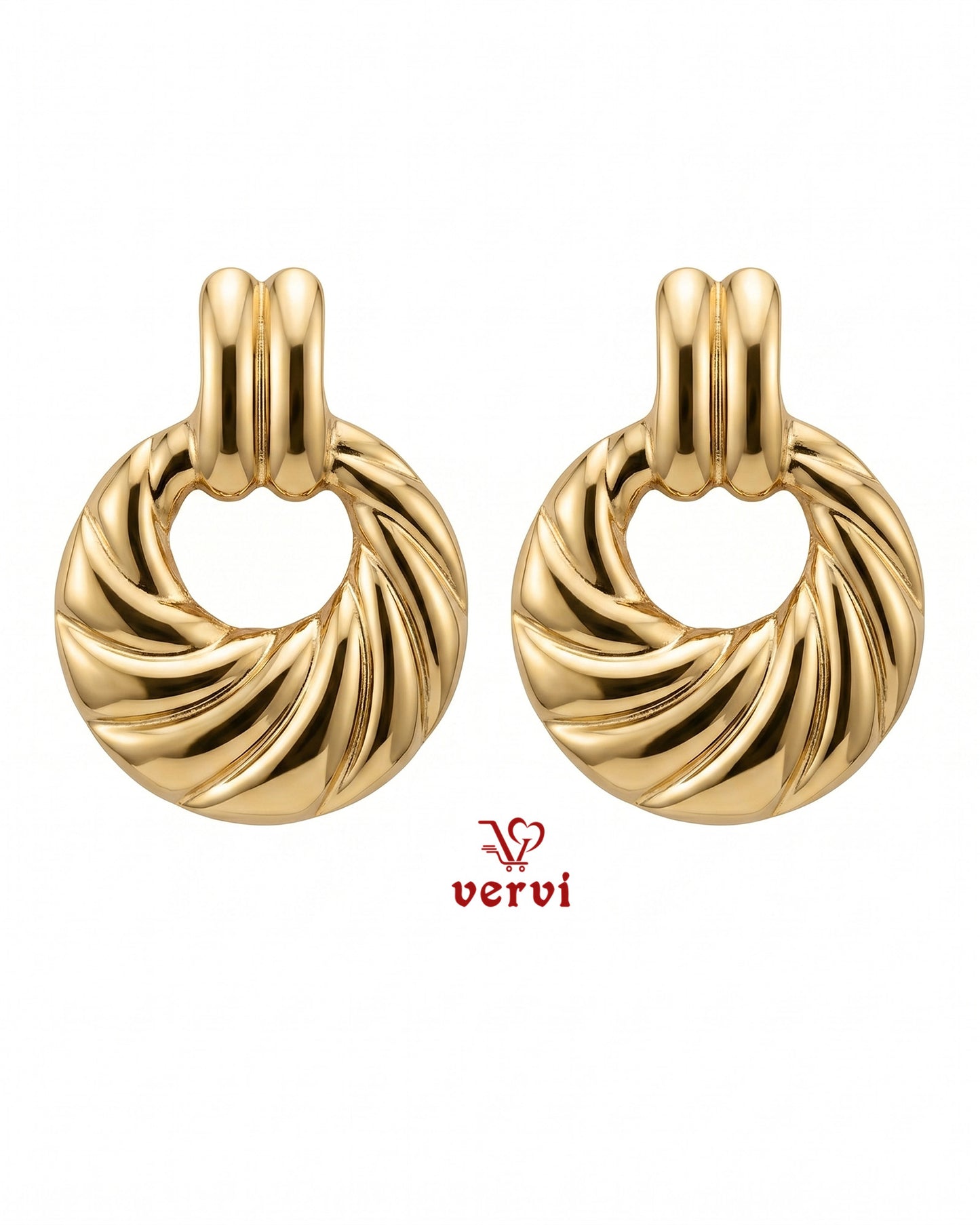 Golden Swirl Earrings