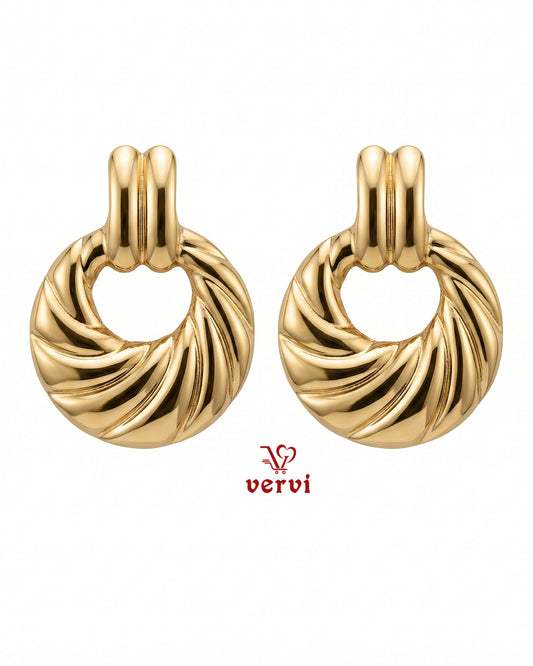 Golden Swirl Earrings