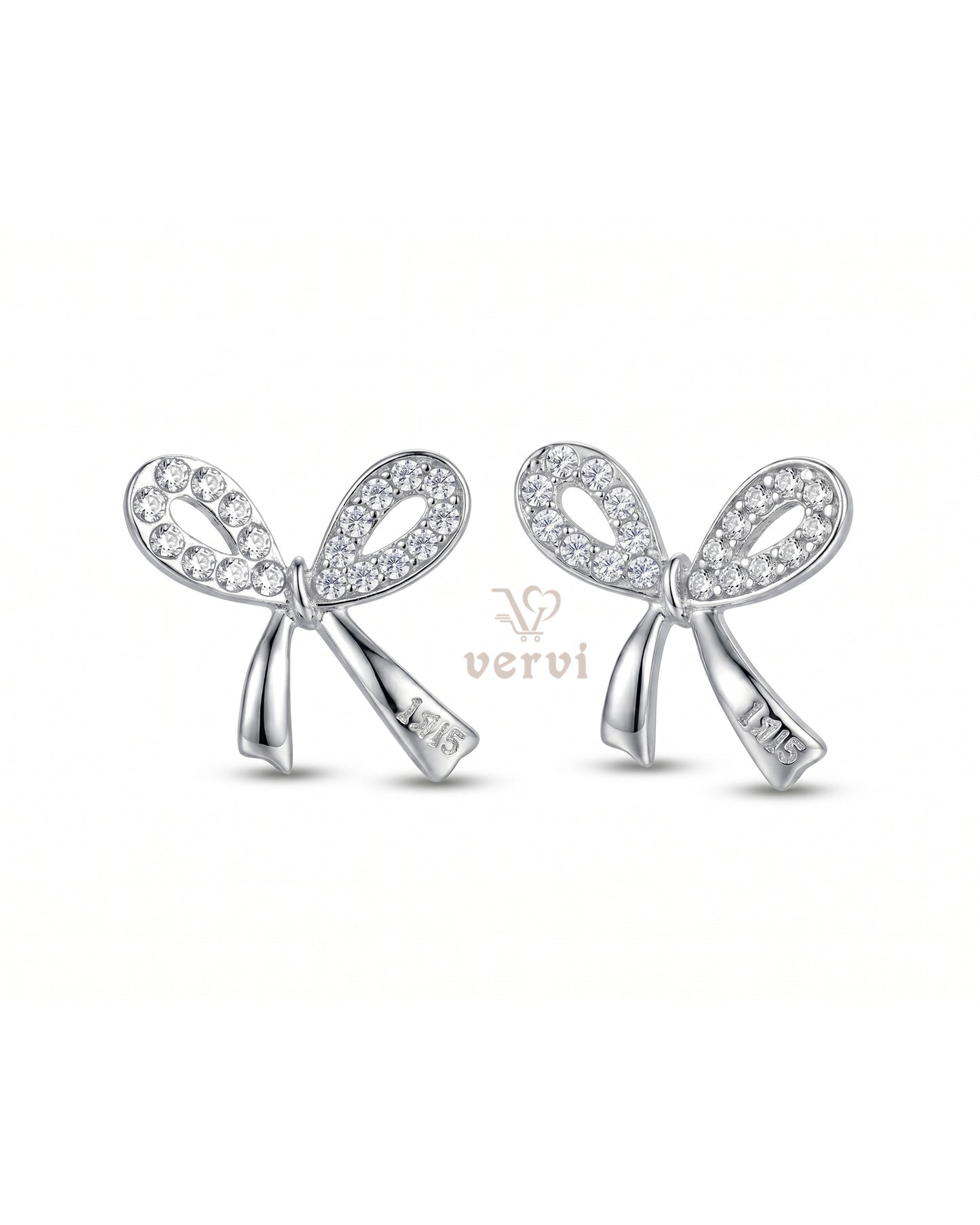 Crystal Bow Stud Earrings