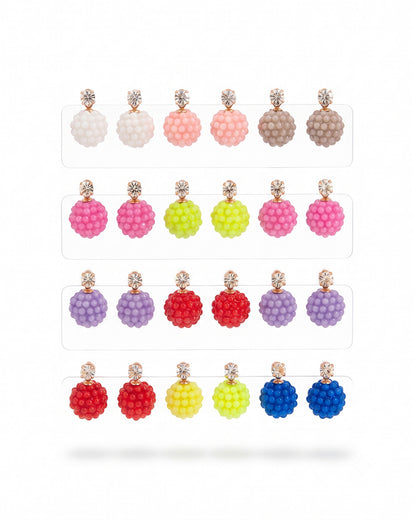 Color Balls stud earrings Combo Pack