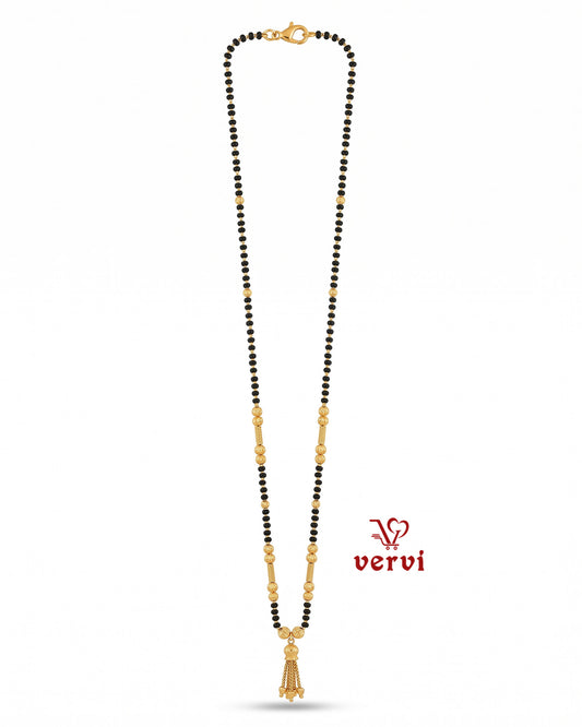 Mangalsutra chain with black beads