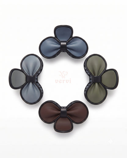 Petal Bow Hair Claw Clips Matte  Combo 1