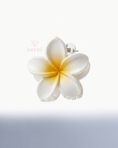 White Blossom Hair Claw Clip