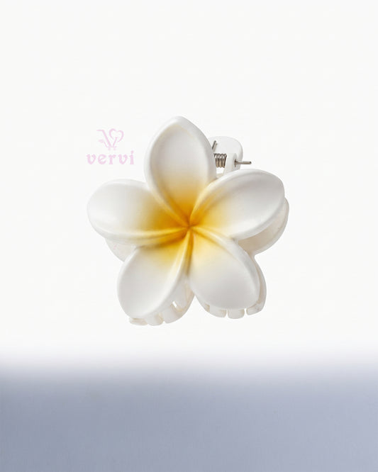 White Blossom Hair Claw Clip