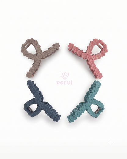 Multi Floral Hair Claw Clips Matte Combo 1