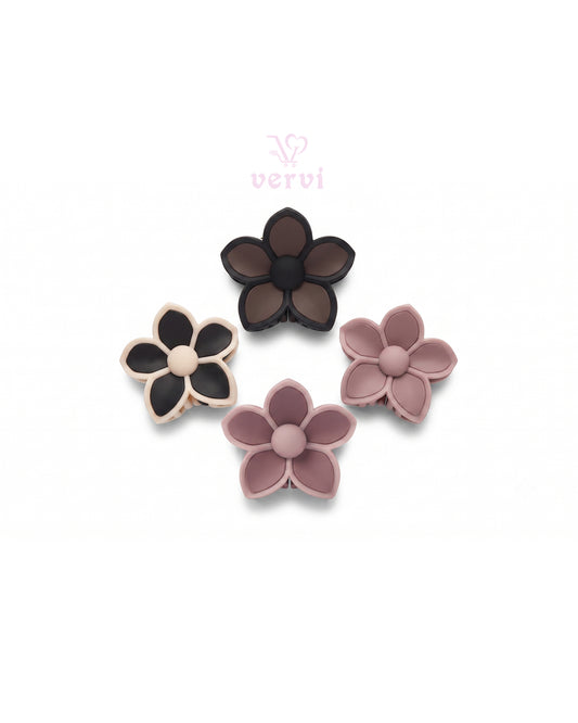 Korean Flower Hair Claw Clip Set 1 (Pack of 4)
