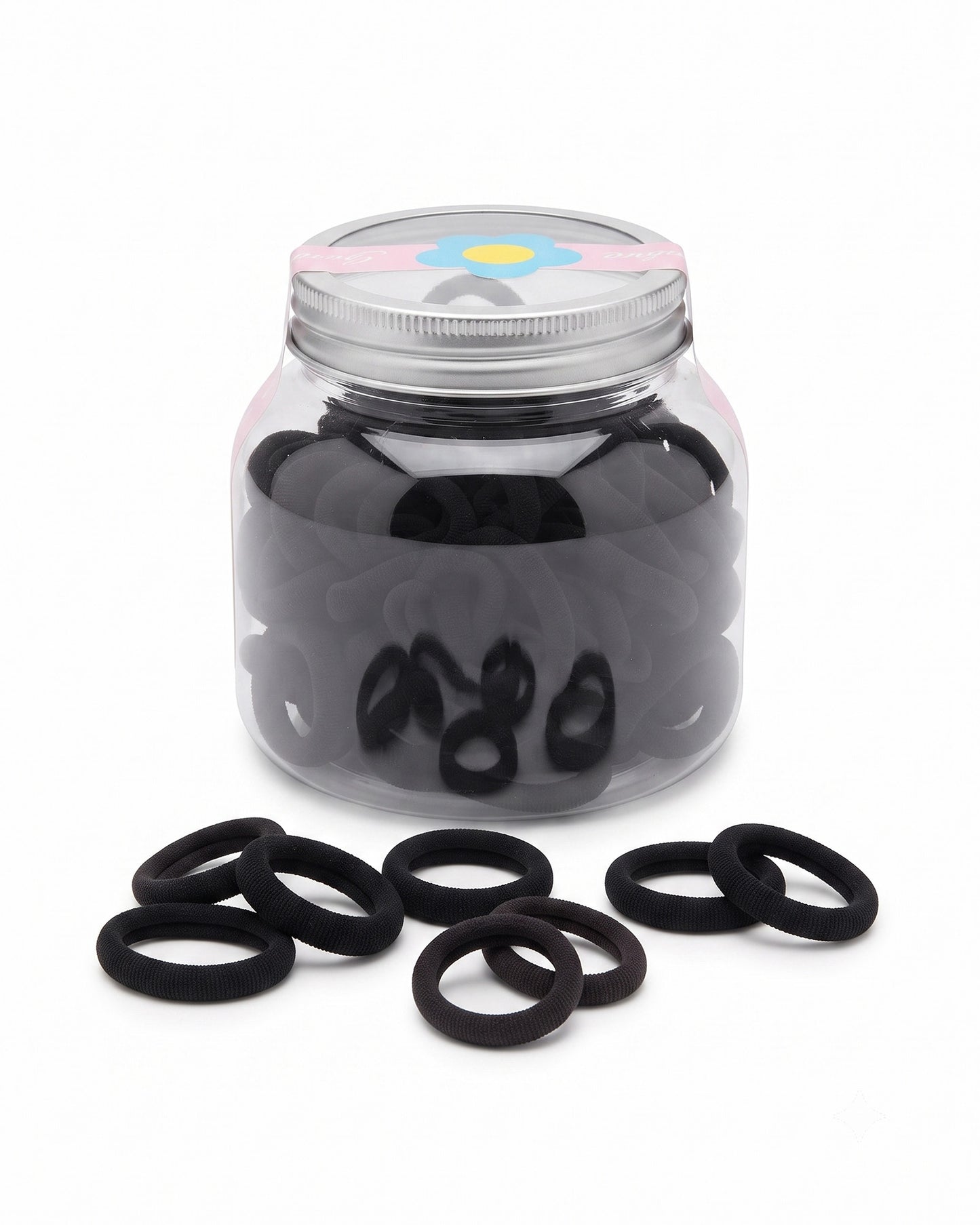 Soft Stretch Ponytail Hair Bands Combo – Black