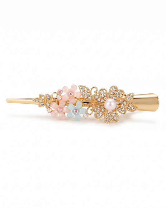 Korean Style Pearl Flower Hair Clip