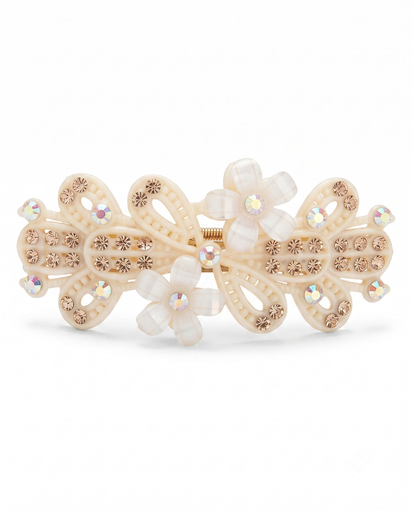 Floral Crystal Hair Clip