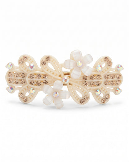 Floral Crystal Hair Clip