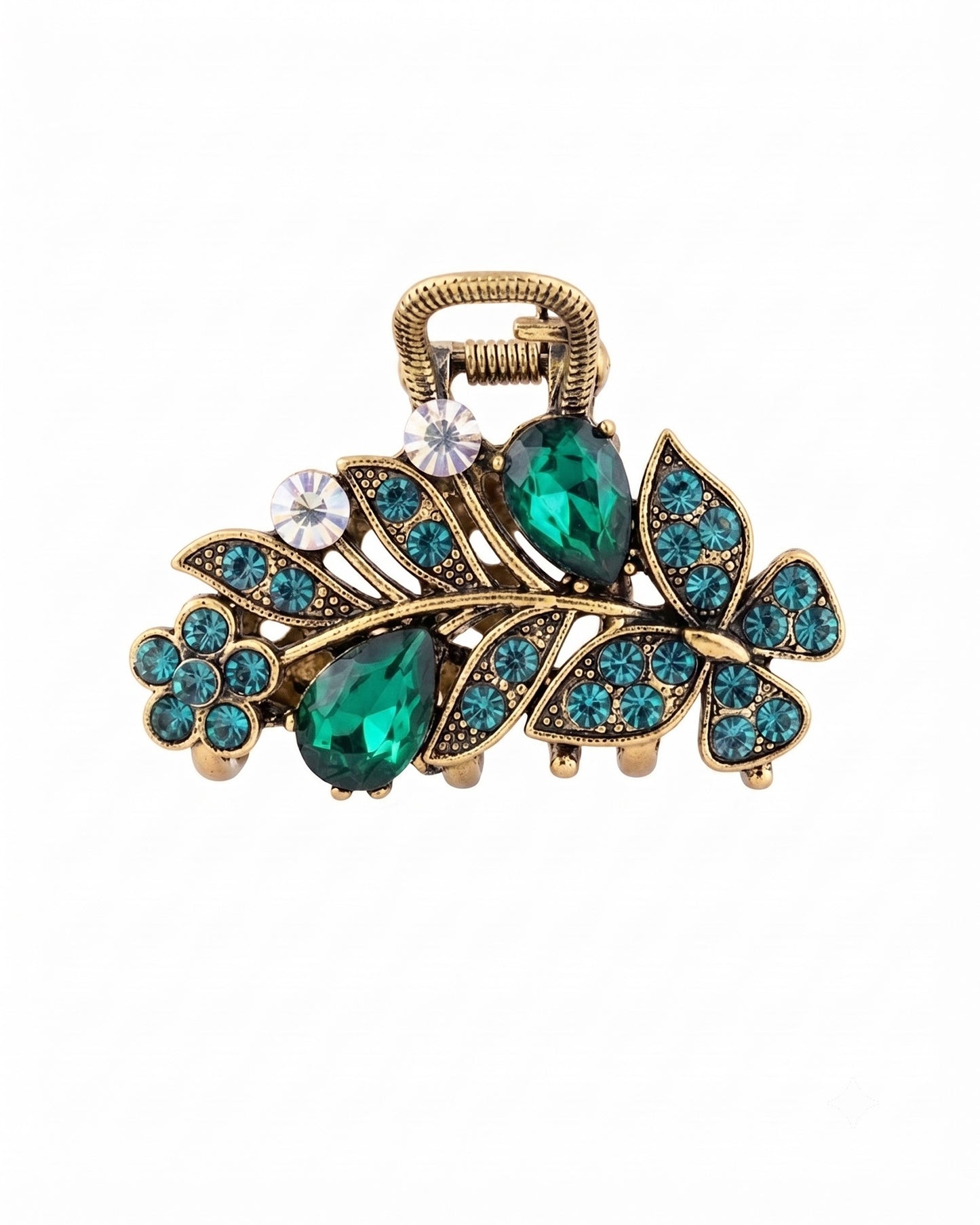 Antique Butterfly Stones Hair Clip