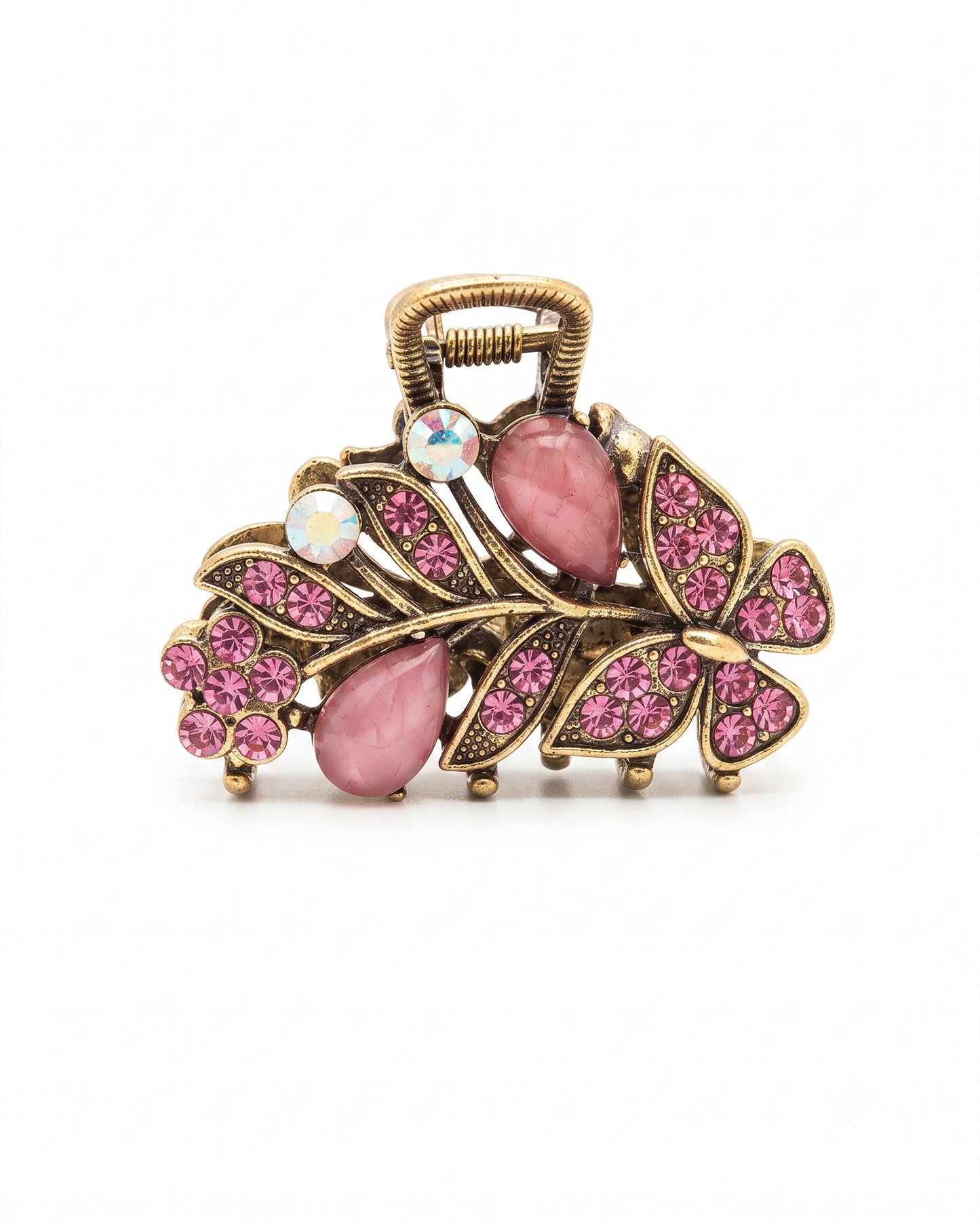 Antique Butterfly Stones Hair Clip