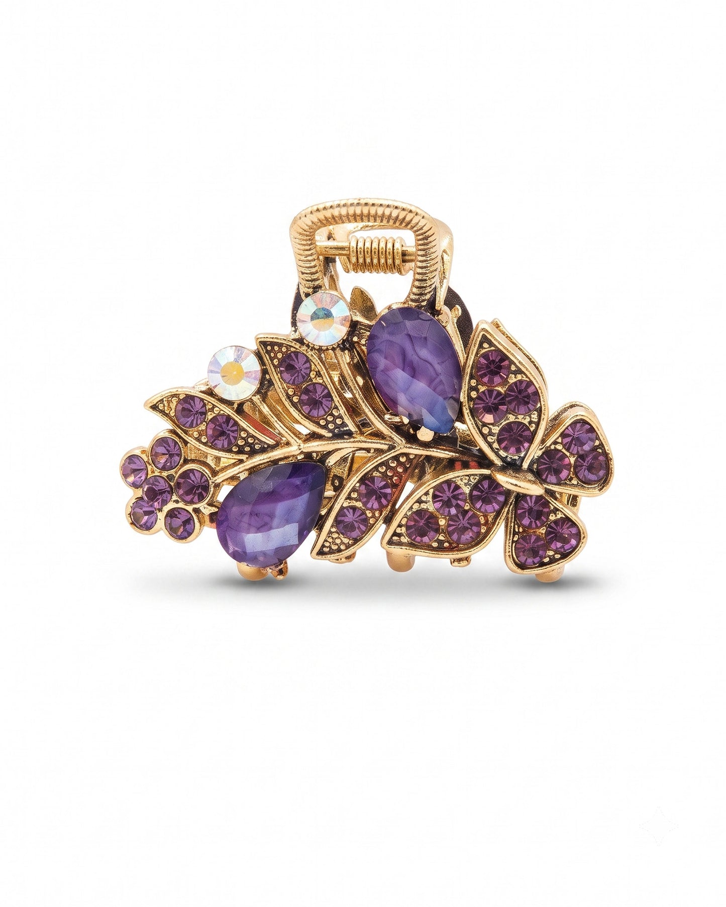 Antique Butterfly Stones Hair Clip