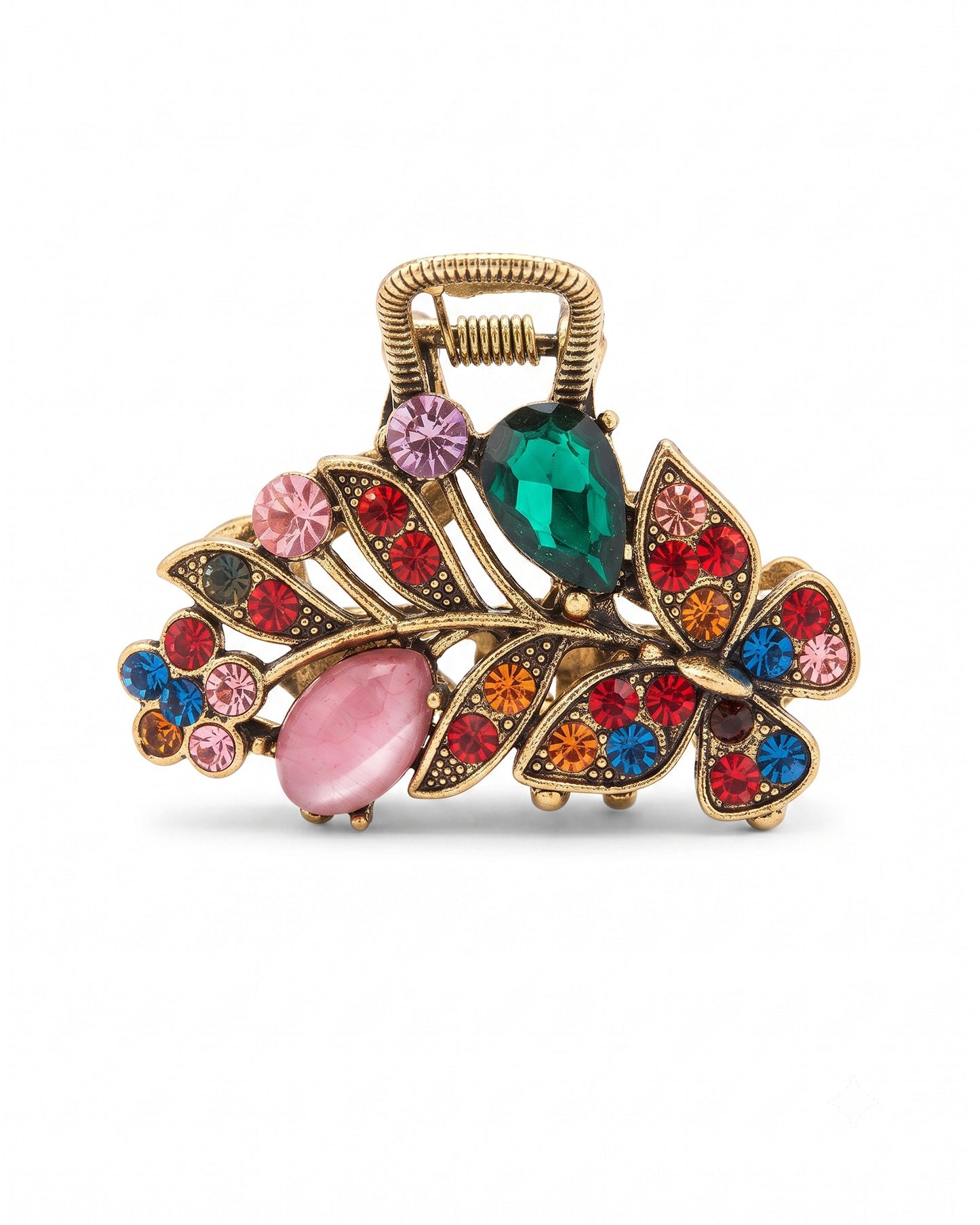 Antique Butterfly Stones Hair Clip