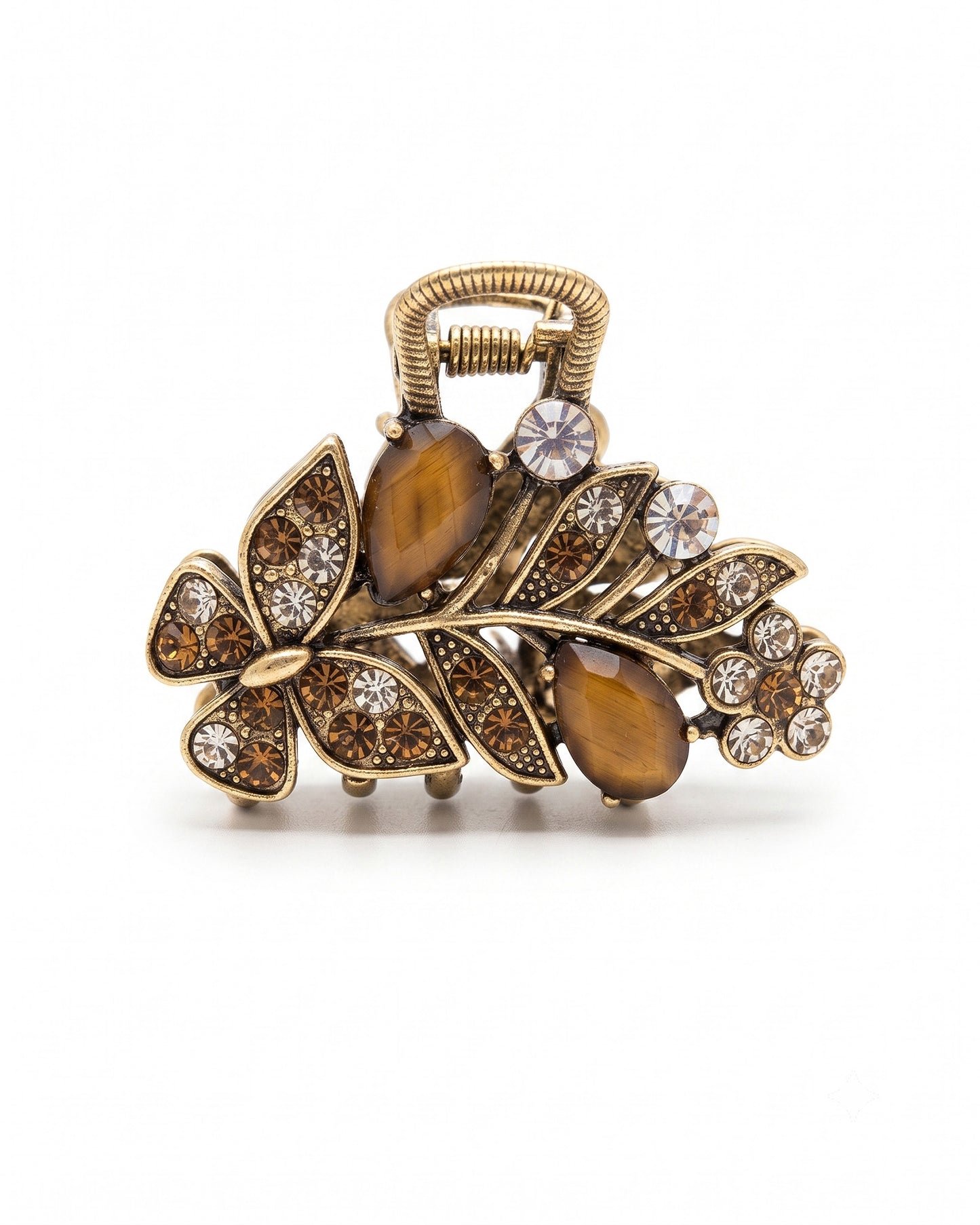Antique Butterfly Stones Hair Clip