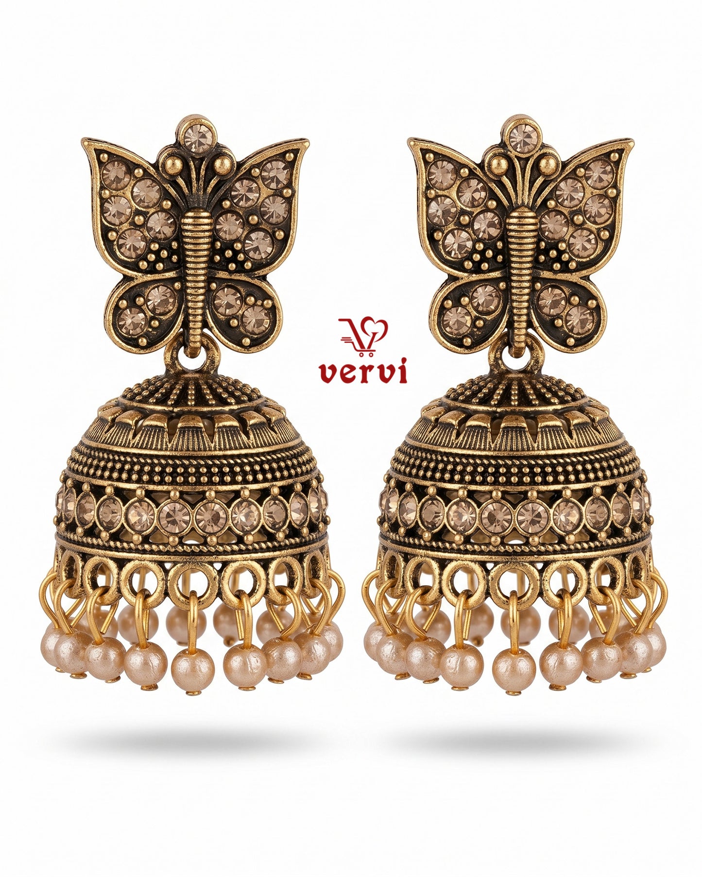 Elegant Butterfly Drop Jhumka