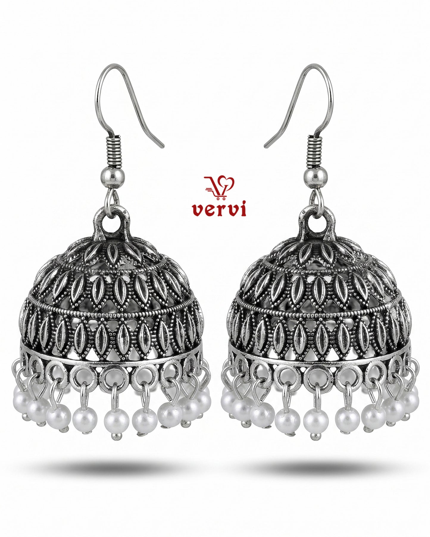 Oxidized Pearl Jhumka