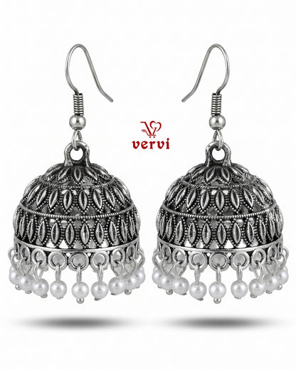 Oxidized Pearl Jhumka