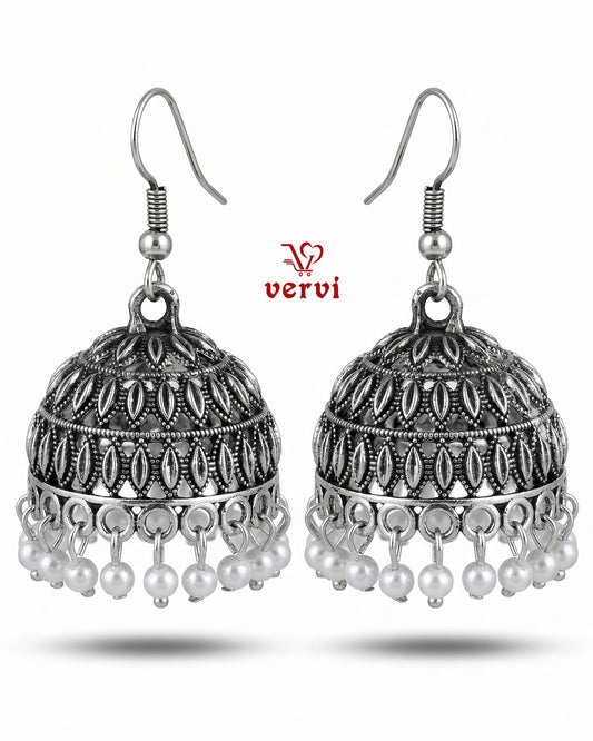Oxidized Pearl Jhumka