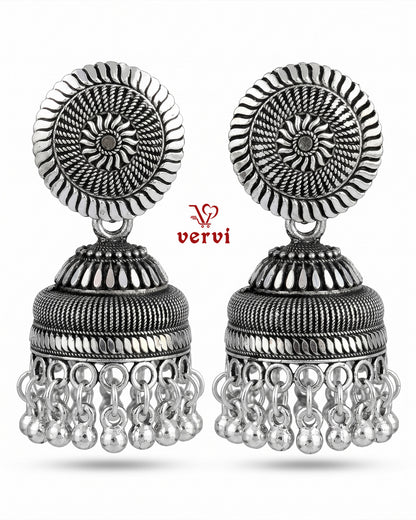Oxidized Disc Jhumka