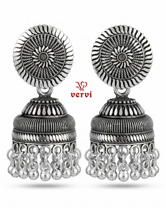 Oxidized Disc Jhumka