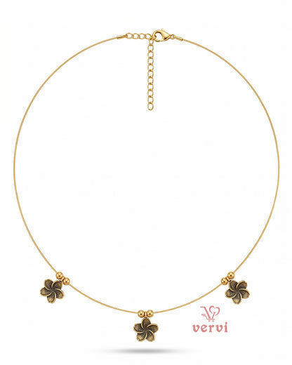 Antique Floral Invisible Necklace
