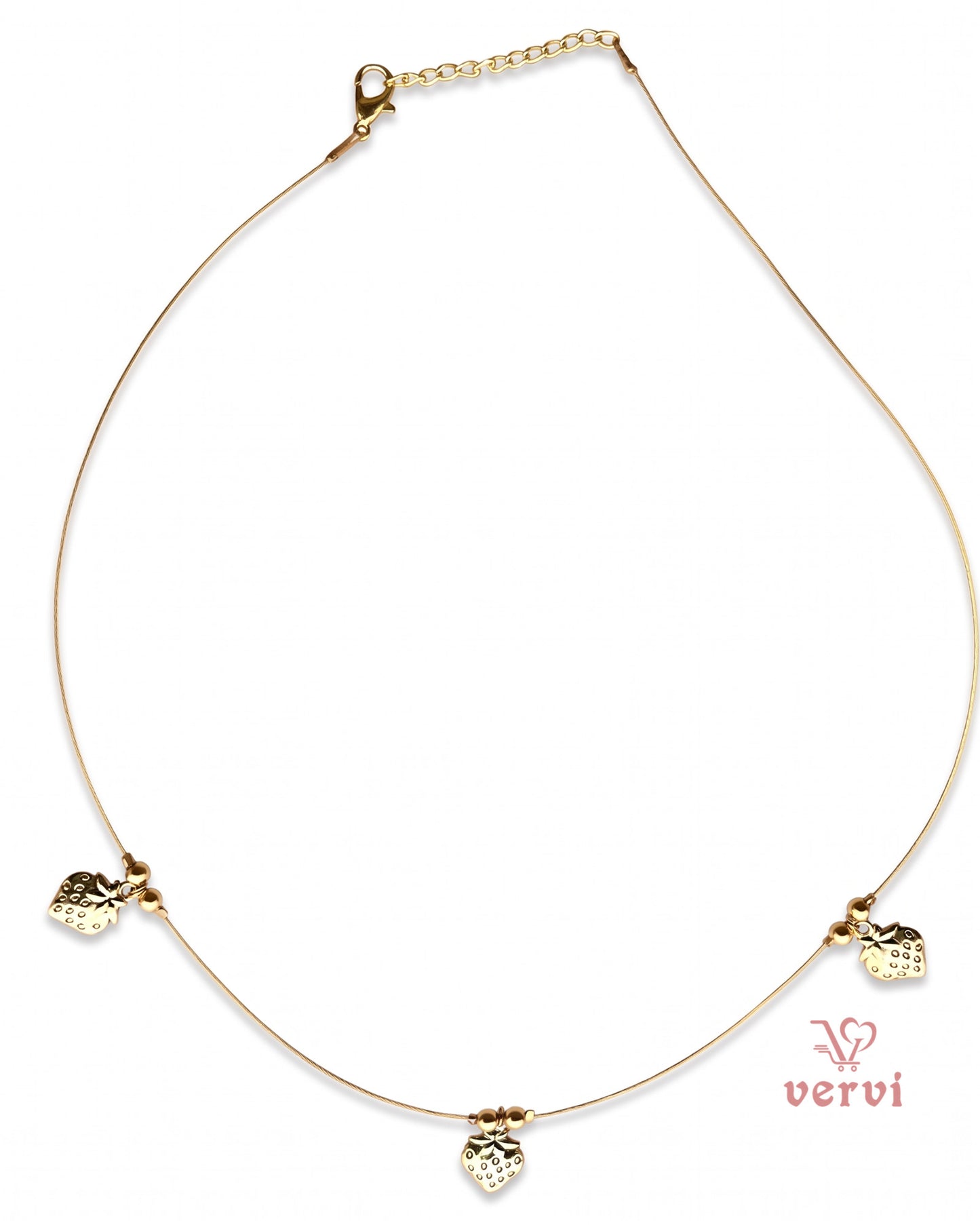 Antique Strawberry Invisible Necklace