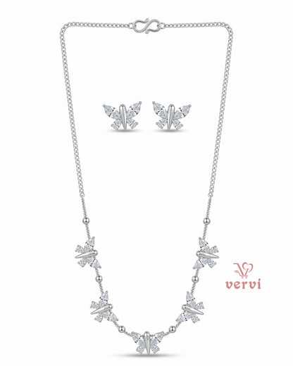 Butterfly Stone Necklace Set