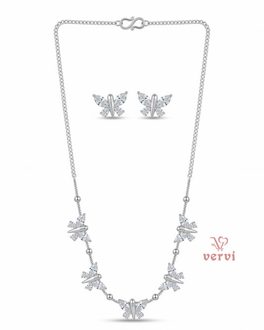 Butterfly Stone Necklace Set