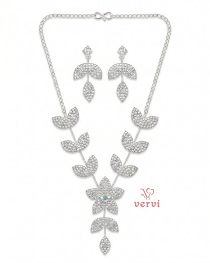Floral Stone Necklace Set