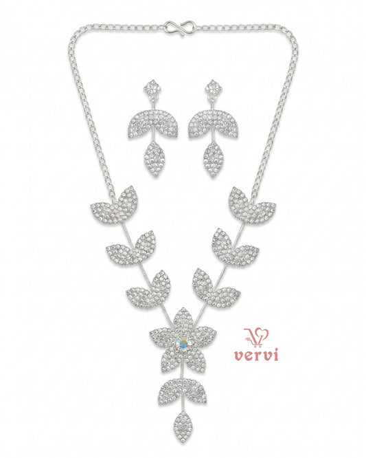 Floral Stone Necklace Set