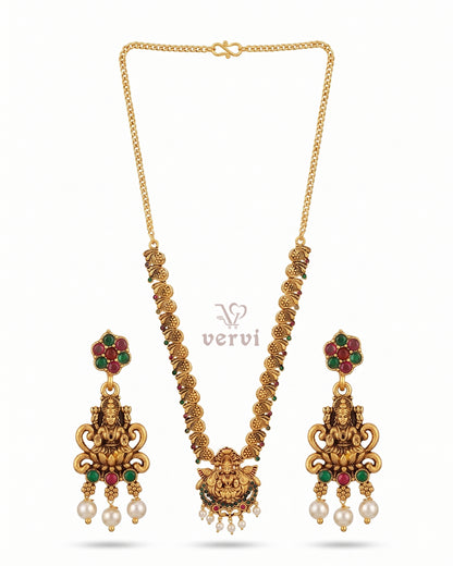 Antique Lakshmi Pearl Haram Set
